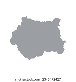 The map of the West Yorkshire county isolated on white background. Vector illustration