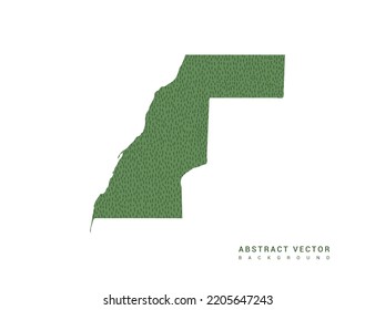 Karte der Westsahara grüne einfache Umriss. Stylisierter minimaler Liniendesign-Vektor.