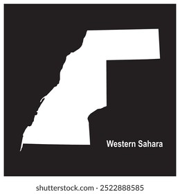 map of western Sahara vector illustration symbol design