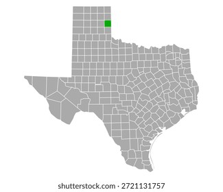 Mapa de Wheeler en Texas en blanco