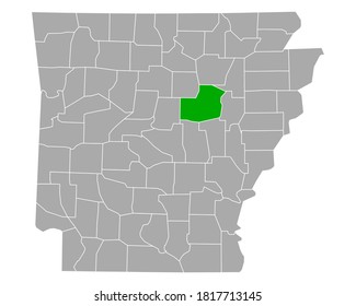 Karte von Weiß in Arkansas auf Weiß