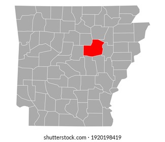 Karte von Weiß in Arkansas auf Weiß