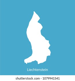 map white Blue background of liechtenstein vector illustration eps.10