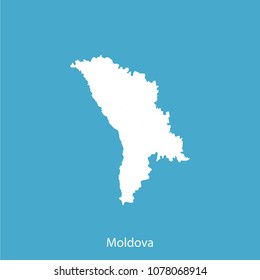 map white Blue background of 
moldova vector illustration eps.10