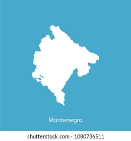 map white Blue background of montenegro vector illustration eps.10