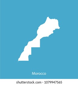 map white Blue background of morocco vector illustration eps.10