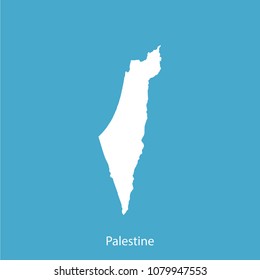 map white Blue background of palestine vector illustration eps.10