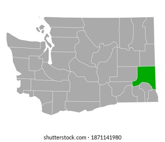 Map of Whitman in Washington on white