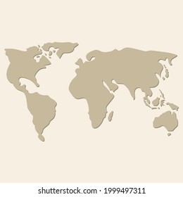 Mapa de todo el mundo, viejo mapa escolar.