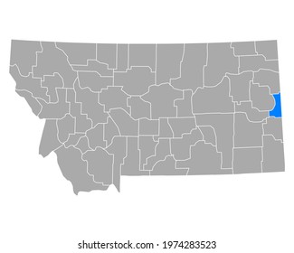 Map of Wibaux in Montana on white