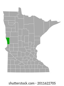 Mapa de Wilkin en Minnesota en blanco