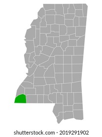 Map of Wilkinson in Mississippi on white