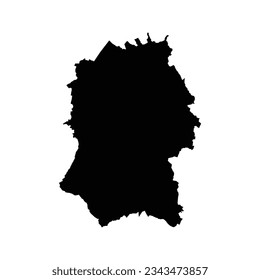 Die Karte des Bezirks Wiltshire einzeln auf weißem Hintergrund. Vektorgrafik
