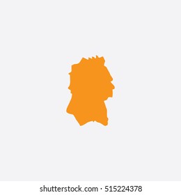 Map of Wiltshire Vector Illustration