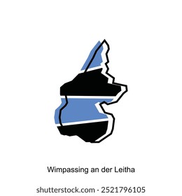 map of Wimpassing an der Leitha City modern with outline, High detailed illustration vector Design Template