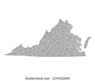 Mapa de Winchester en Virginia en blanco