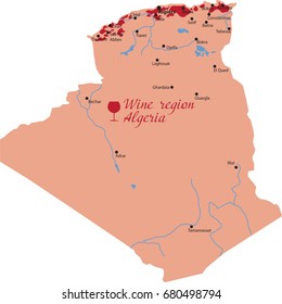  map wine in  algeria