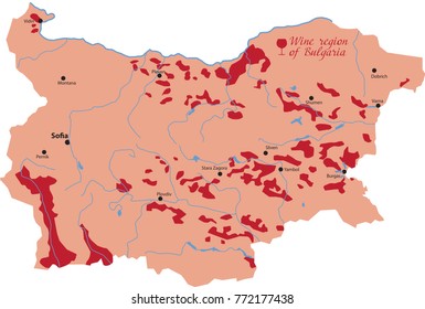 map wine in  bulgaria