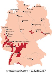 map wine germany
