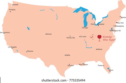 map wine in Kentucky