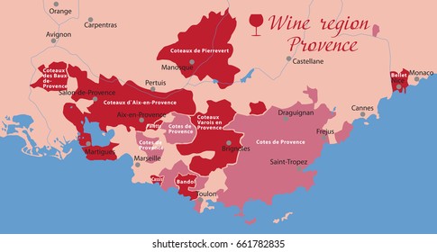 Map Wine Provence