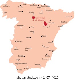 Map Wine Region Of Calatayud In Spain