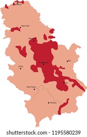 map wine serbia