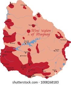 Map Wine Uruguay