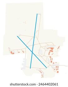 Map of Winnipeg James Armstrong Richardson International Airport (Canada). IATA-code: YWG. Airport diagram with runways, taxiways, apron, parking areas and buildings. Map Data from OpenStreetMap.