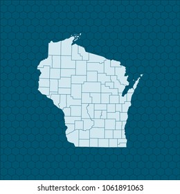 1,542 Wisconsin county map Images, Stock Photos & Vectors | Shutterstock