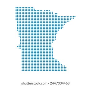 Map of Wisconsin state from dots