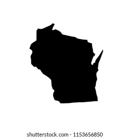 map of Wisconsin. vector illustration