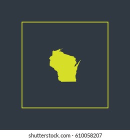 Map of Wisconsin Vector Illustration