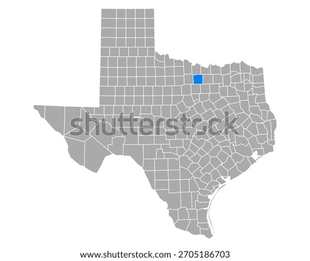 Map of Wise in Texas on white