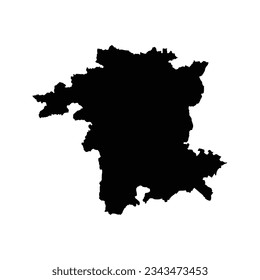The map of the Worcestershire county isolated on white background. Vector illustration