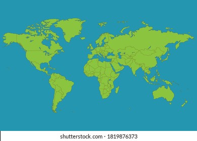 Map Of The Word Divided By Countries