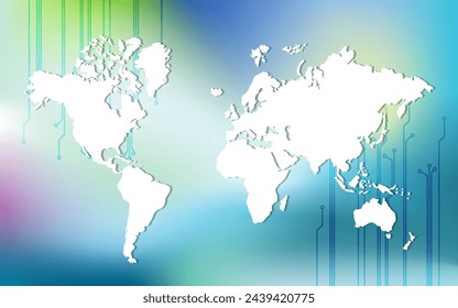 Map of world. Abstract background template. Web design template.