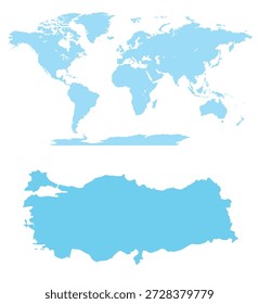 mapa, mapa do mundo, azul, geografia, terra