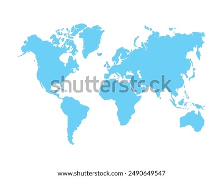map of the world bluevector illustration isolated white background