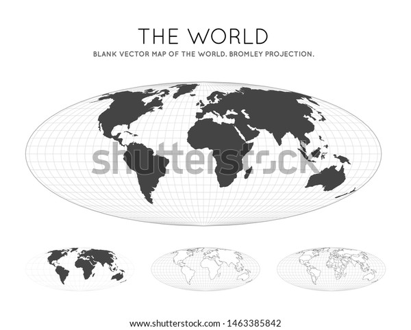 map world bromley projection globe latitude stock vector royalty free 1463385842