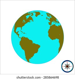 map world and compass

