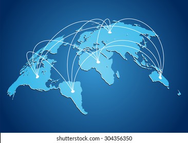 Flight Paths Around The World World Map Flight Paths Images, Stock Photos & Vectors | Shutterstock