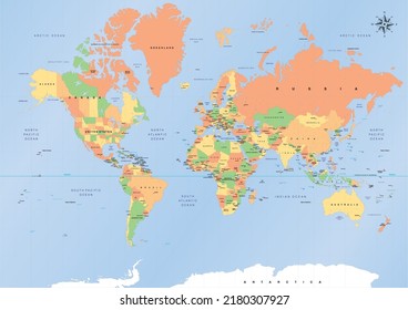 mundo de mapas con vector de países