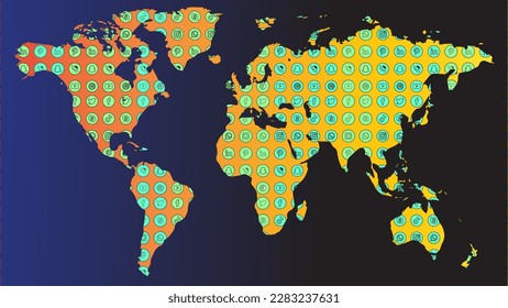 map of the world with icon moboi