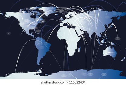 Map of the world illustration