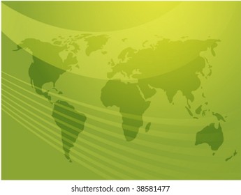 Map of the world illustration, abstract design