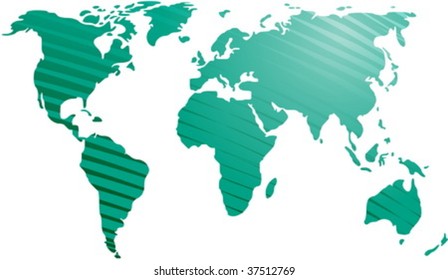 Mapa de la ilustración mundial, con líneas abstractas