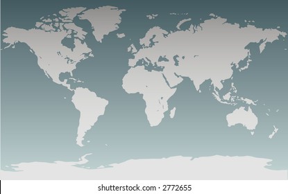 Map of the world - includes Antarctica and can be accurately mapped to a 3d sphere