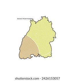 Baden-Württemberg Map - World Map International vector template. German region silhouette vector illustration