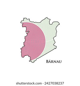 Bärnau Map - World Map International vector template. German region silhouette vector illustration